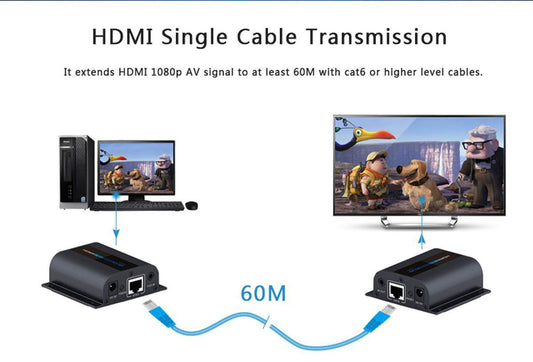 LENKENG HDMI EXTENDER 60M CAT6 - NeonSales {{ shop.shopifyCountryName }}