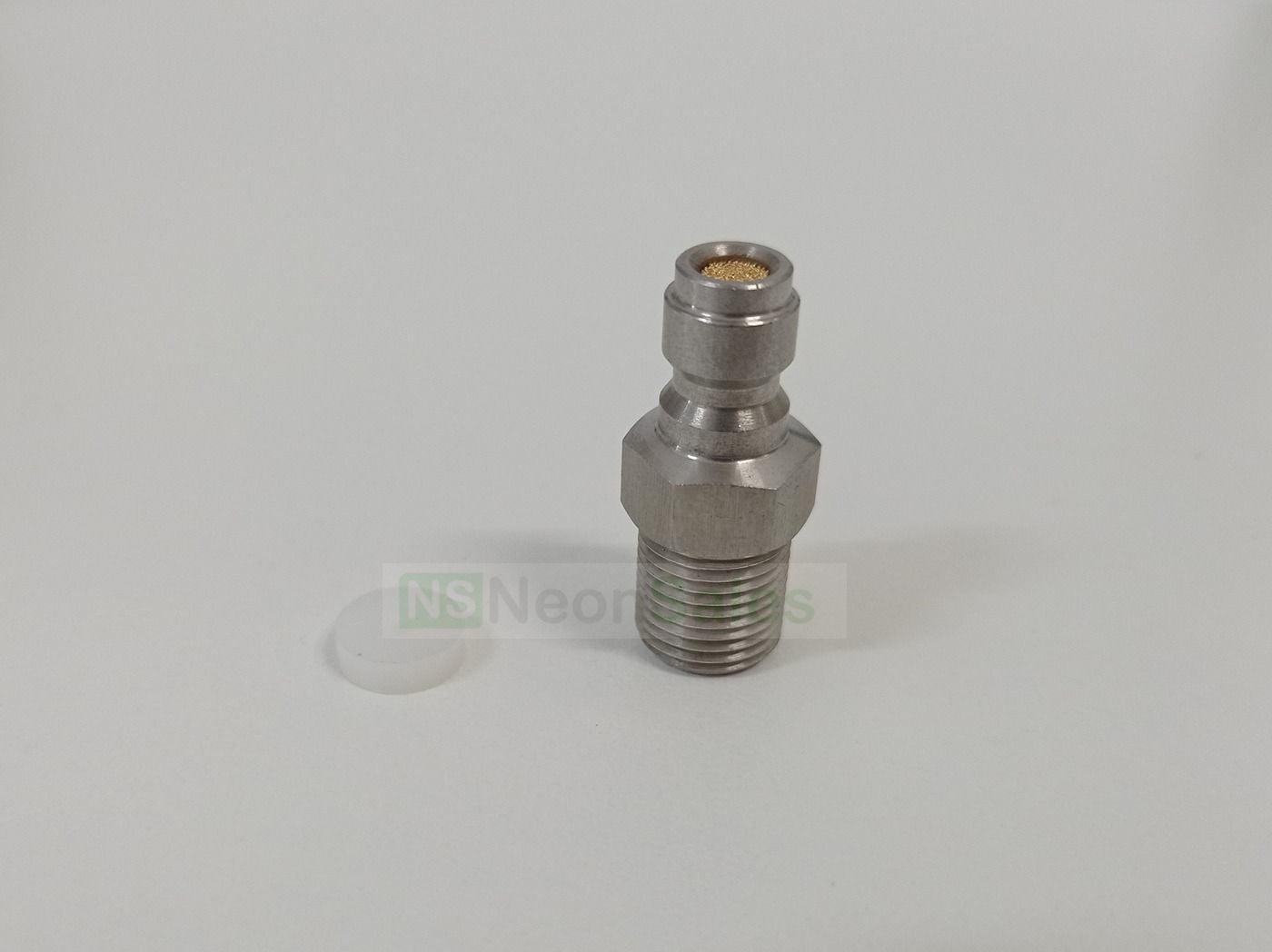MALE Q/C NON-RETURN (BRASS FILTER) X MALE 1/8" BSP - NeonSales South Africa