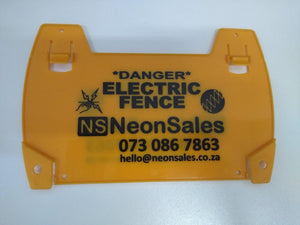 NEMTEK ELECTRIC FENCE WARNING SIGN LARGE - NeonSales South Africa