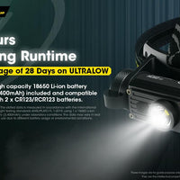NITECORE HC60v2 HEADLAMP + 3400MAH BATTERY + CABLE - NeonSales {{ shop.shopifyCountryName }}