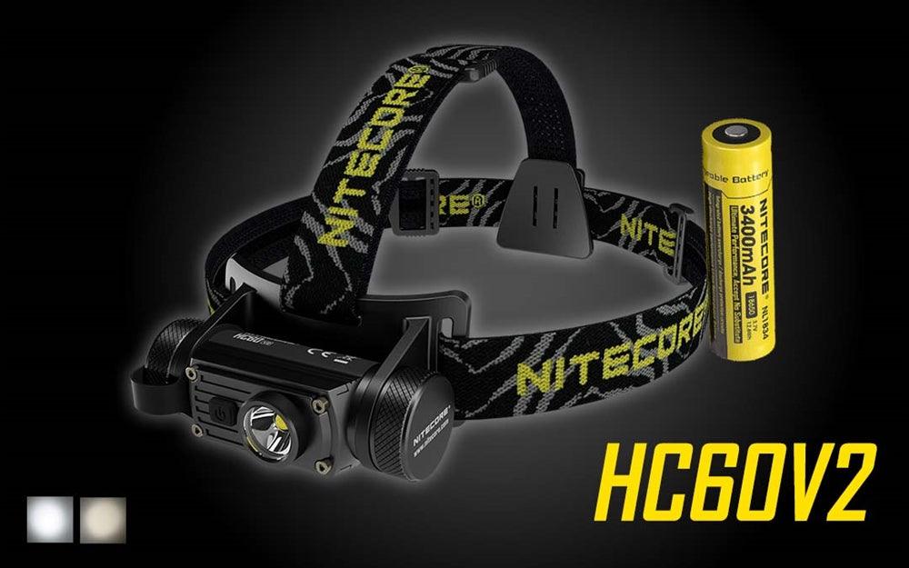 NITECORE HC60v2 HEADLAMP + 3400MAH BATTERY + CABLE - NeonSales {{ shop.shopifyCountryName }}