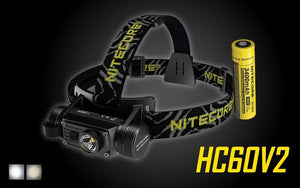 NITECORE HC60v2 HEADLAMP + 3400MAH BATTERY + CABLE - NeonSales South Africa
