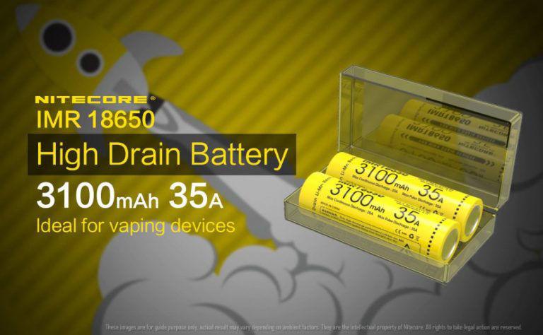 NITECORE IMR18650 VAPE 3.7V BATTERY 3100MAH 2 PACK - NeonSales South Africa