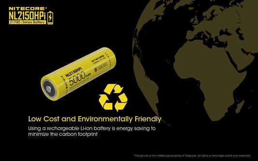 NITECORE NL2150HPI, 21700 BATTERY, 5000 MAH, 15A - NeonSales {{ shop.shopifyCountryName }}