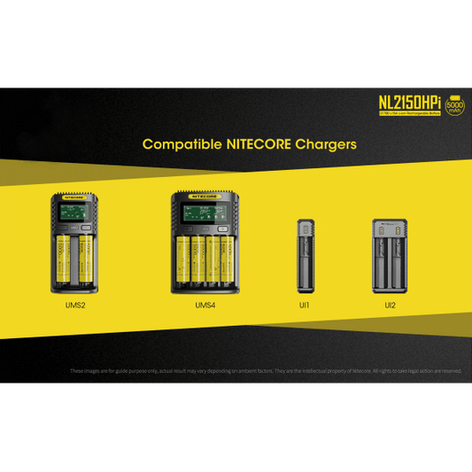 NITECORE NL2150HPI, 21700 BATTERY, 5000 MAH, 15A - NeonSales {{ shop.shopifyCountryName }}