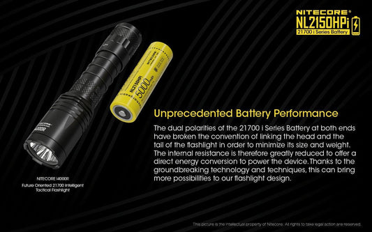 NITECORE NL2150HPI, 21700 BATTERY, 5000 MAH, 15A - NeonSales {{ shop.shopifyCountryName }}