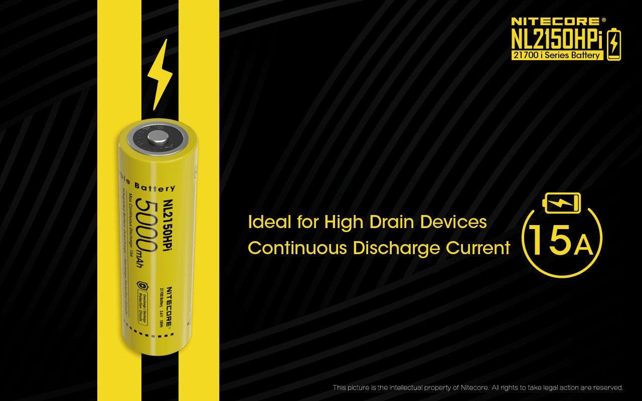 NITECORE NL2150HPI, 21700 BATTERY, 5000 MAH, 15A - NeonSales South Africa
