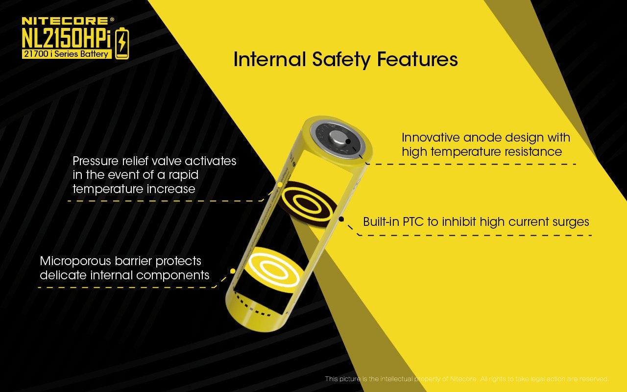 NITECORE NL2150HPI, 21700 BATTERY, 5000 MAH, 15A - NeonSales South Africa