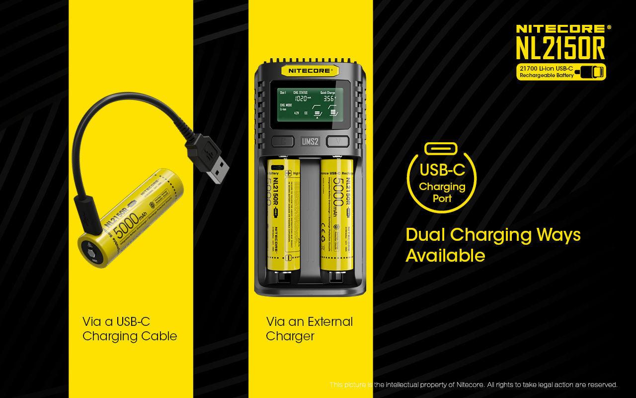 NITECORE NL2150R USB RECHARGABLE BATTERY 5000MAH - NeonSales South Africa