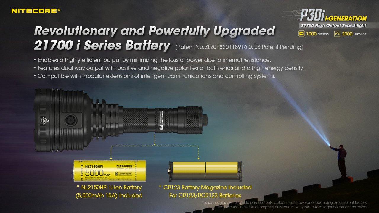 NITECORE P30I, 21700 SEARCHLIGHT, 2000 LM, 1000 M - NeonSales {{ shop.shopifyCountryName }}