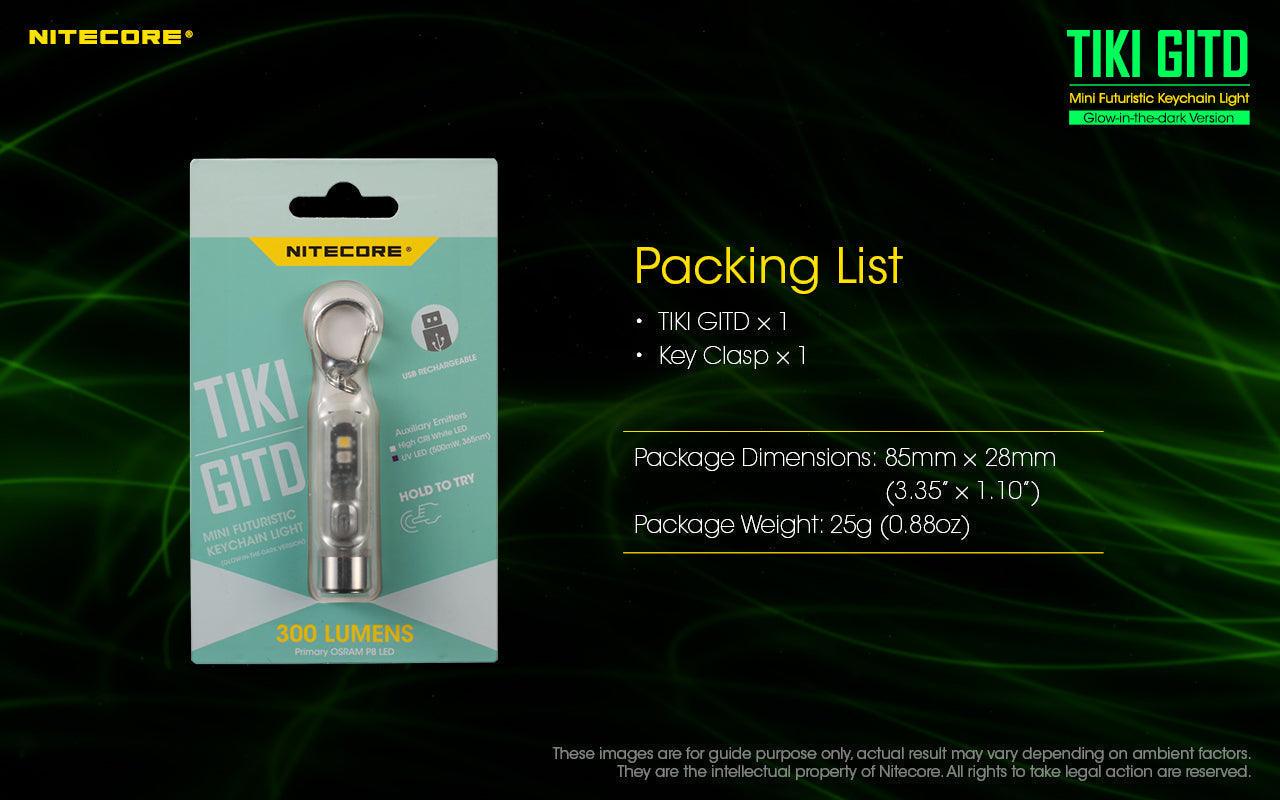 NITECORE TIKI GLOW-IN-THE-DARK 300 LUMEN - NeonSales South Africa