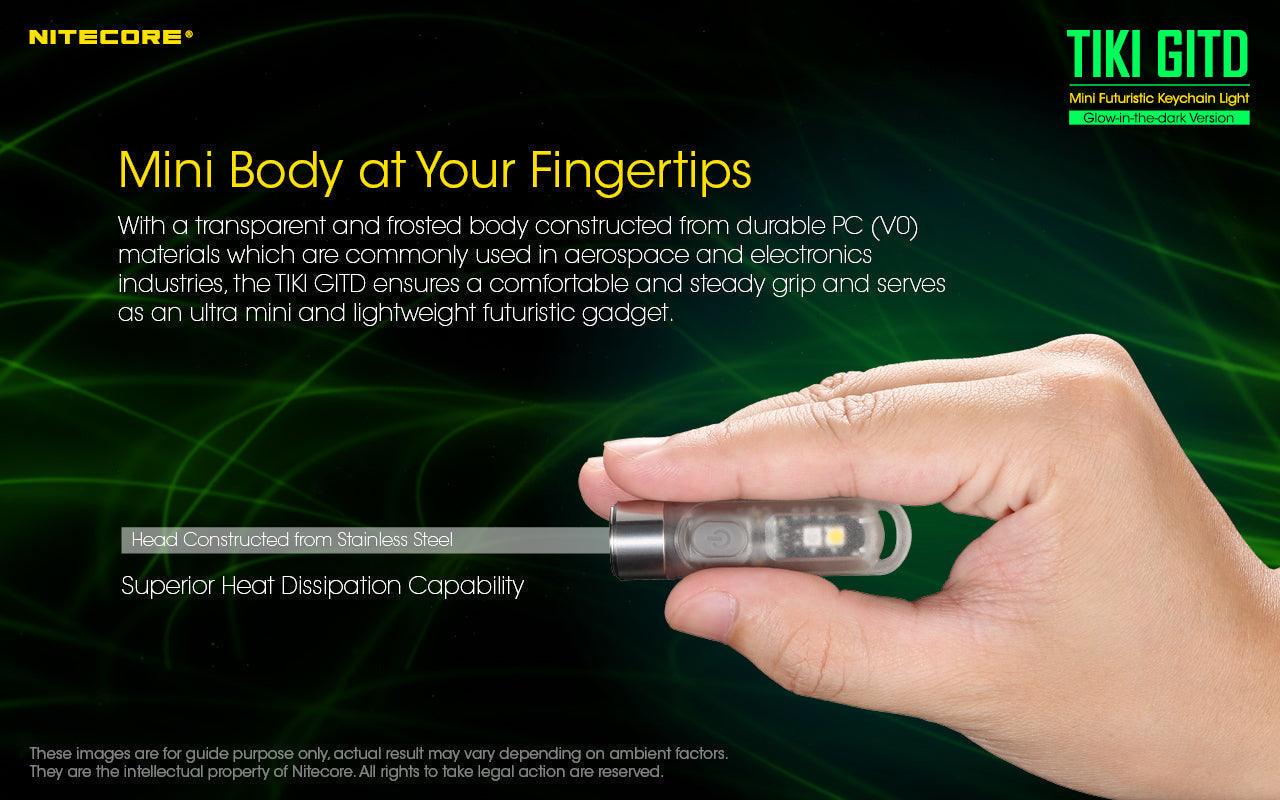 NITECORE TIKI GLOW-IN-THE-DARK 300 LUMEN - NeonSales South Africa