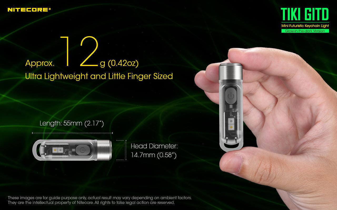 NITECORE TIKI GLOW-IN-THE-DARK 300 LUMEN - NeonSales South Africa