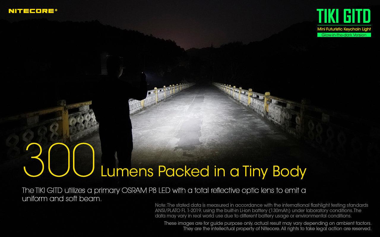NITECORE TIKI GLOW-IN-THE-DARK 300 LUMEN - NeonSales South Africa