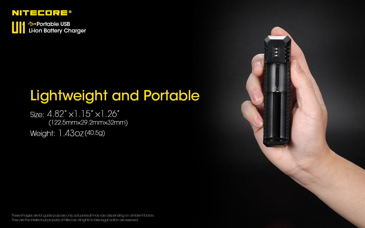 NITECORE UI1 BATTERY CHARGER + CABLE - 1 SLOT - NeonSales South Africa