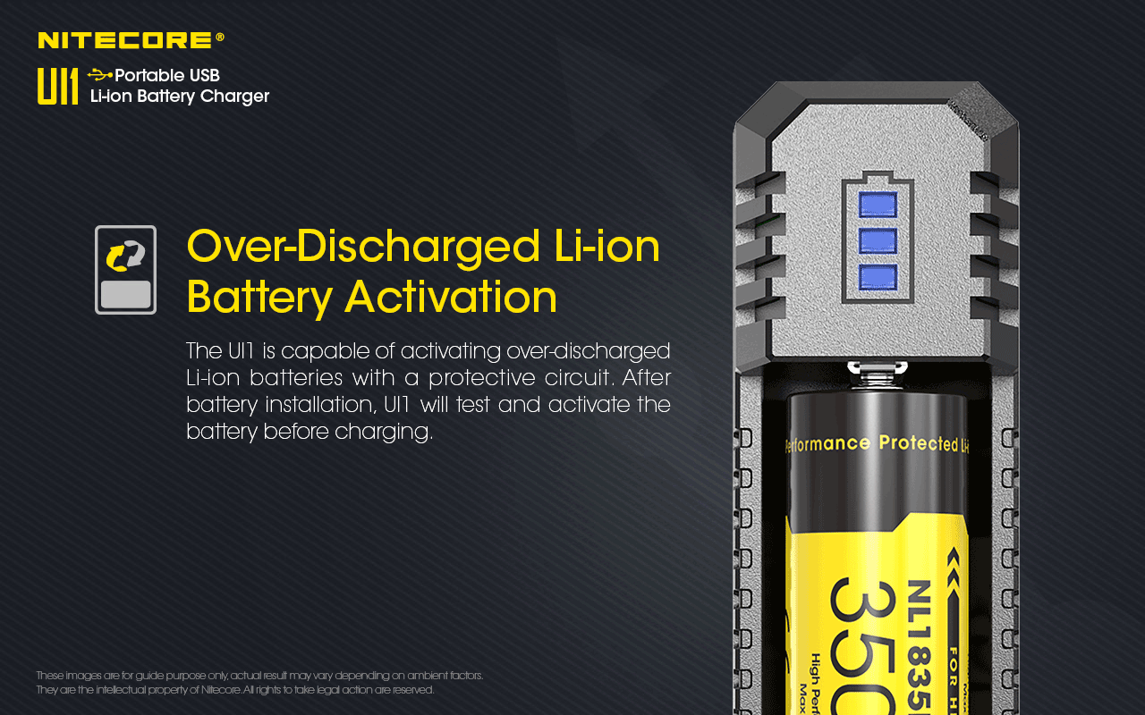 NITECORE UI1 BATTERY CHARGER + CABLE - 1 SLOT - NeonSales South Africa
