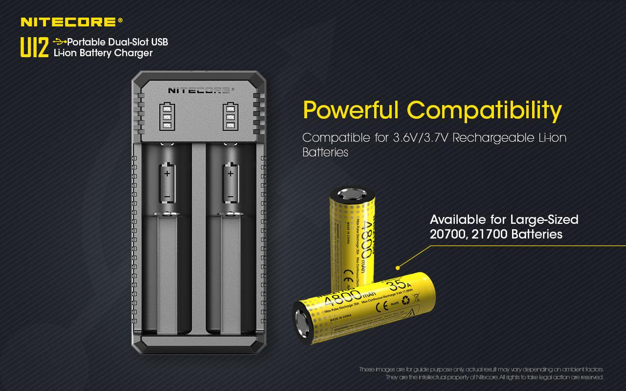 NITECORE UI2 BATTERY CHARGER + CABLE - 2 SLOT - NeonSales South Africa