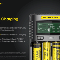 NITECORE UMS4 BATTERY CHARGER - 4 SLOT, MINI-USB - NeonSales {{ shop.shopifyCountryName }}