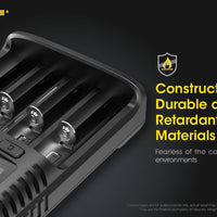 NITECORE UMS4 BATTERY CHARGER - 4 SLOT, MINI-USB - NeonSales {{ shop.shopifyCountryName }}
