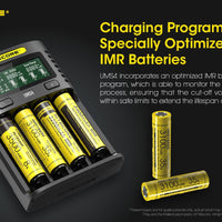 NITECORE UMS4 BATTERY CHARGER - 4 SLOT, MINI-USB - NeonSales {{ shop.shopifyCountryName }}