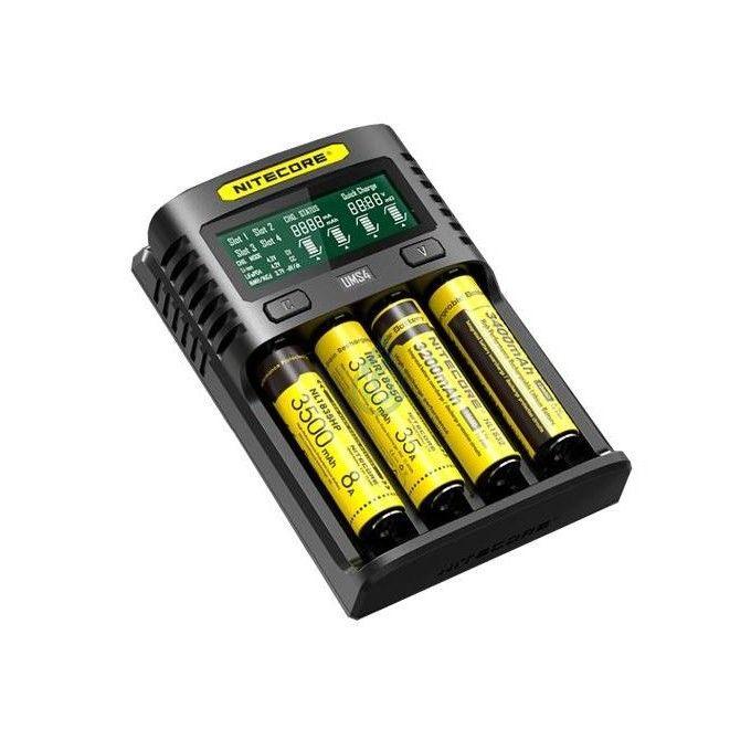 NITECORE UMS4 BATTERY CHARGER - 4 SLOT, MINI-USB - NeonSales South Africa