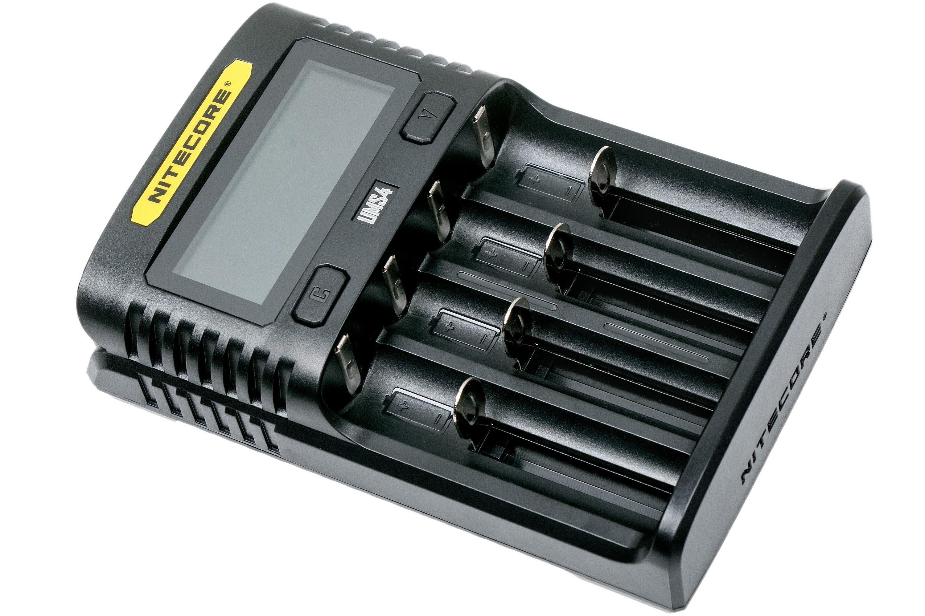 NITECORE UMS4 BATTERY CHARGER - 4 SLOT, MINI-USB - NeonSales South Africa