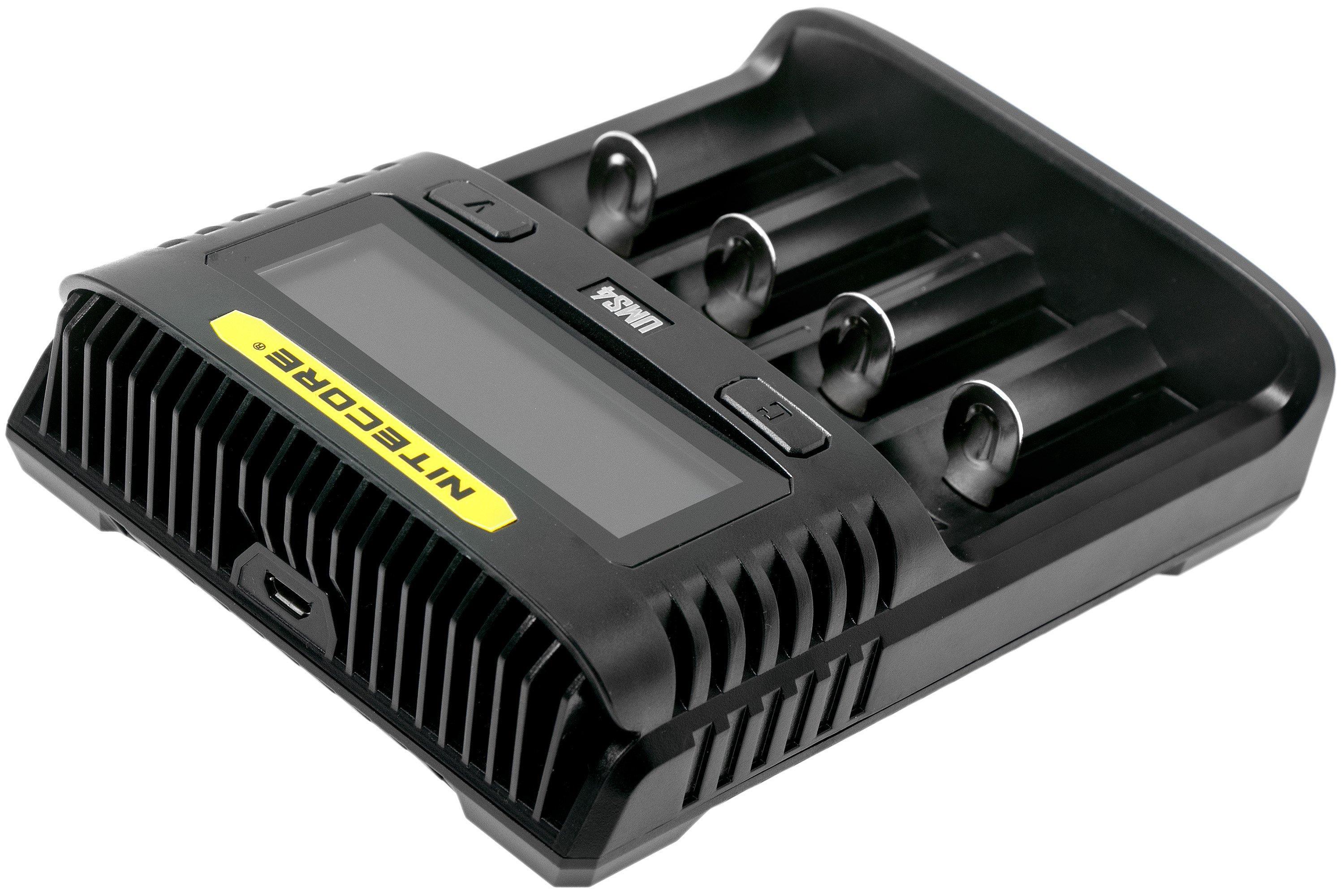 NITECORE UMS4 BATTERY CHARGER - 4 SLOT, MINI-USB - NeonSales South Africa
