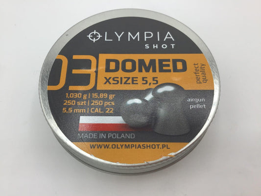 OLYMPIA 5.5MM SHOT DOMED PELLETS 15.89GR - 250'S - NeonSales {{ shop.shopifyCountryName }}