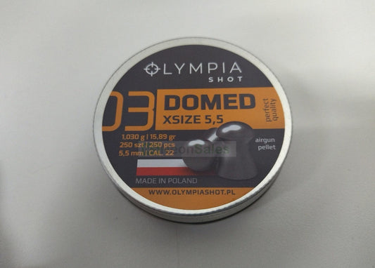 OLYMPIA 5.5MM SHOT DOMED PELLETS 15.89GR - 250'S - NeonSales {{ shop.shopifyCountryName }}