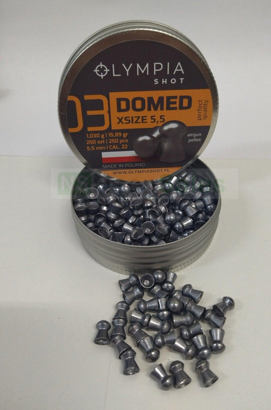 OLYMPIA 5.5MM SHOT DOMED PELLETS 15.89GR - 250'S - NeonSales {{ shop.shopifyCountryName }}