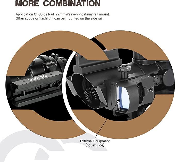 PICATINNY SCOPE, 4X32 IR (RGB) W/ IRON SIGHTS - NeonSales {{ shop.shopifyCountryName }}