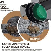 PICATINNY SCOPE, 4X32 IR (RGB) W/ IRON SIGHTS - NeonSales {{ shop.shopifyCountryName }}