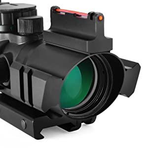 PICATINNY SCOPE, 4X32 IR (RGB) W/ IRON SIGHTS - NeonSales South Africa