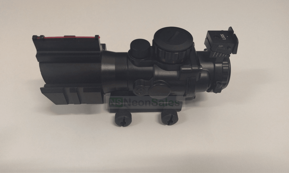 PICATINNY SCOPE, 4X32 IR (RGB) W/ IRON SIGHTS - NeonSales South Africa