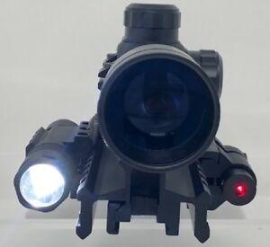 PICATINNY SCOPE, 4X32 IR (RGB) W/ IRON SIGHTS - NeonSales South Africa