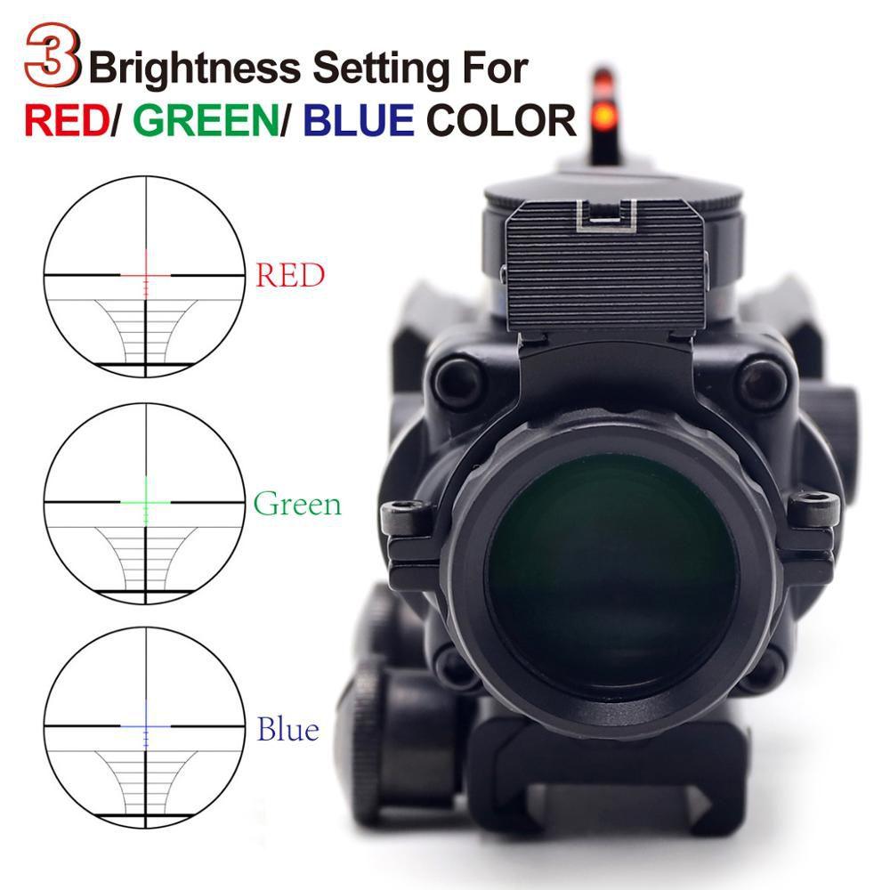 PICATINNY SCOPE, 4X32 IR (RGB) W/ IRON SIGHTS - NeonSales South Africa