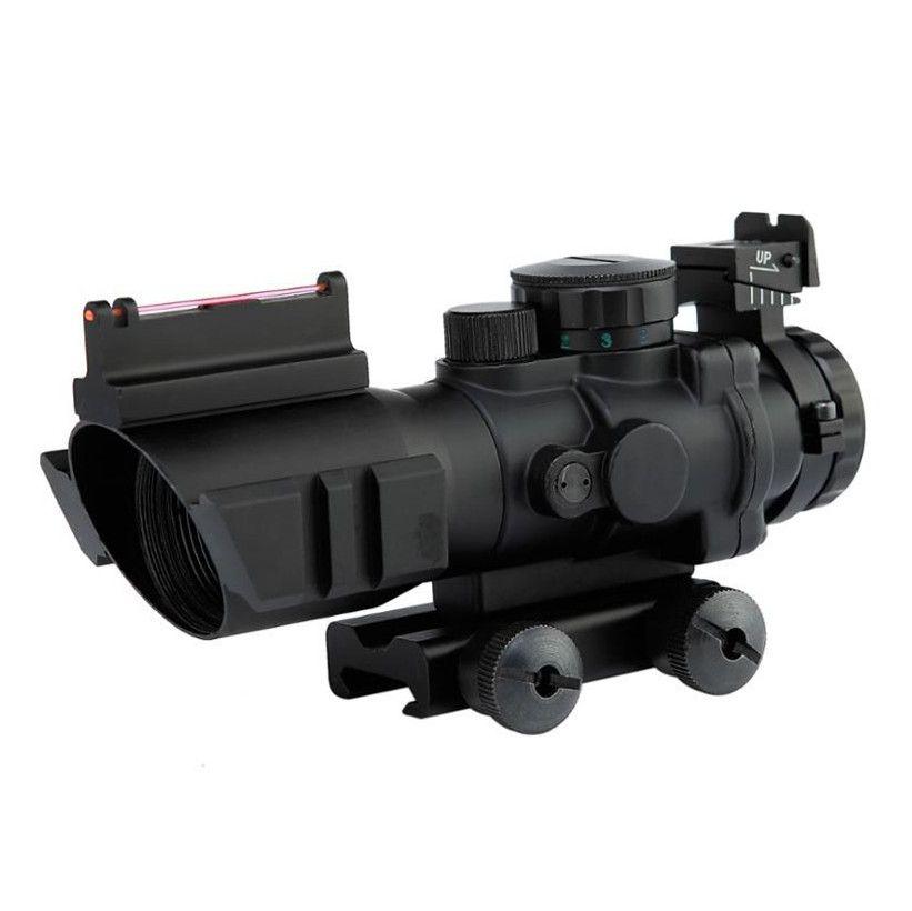 PICATINNY SCOPE, 4X32 IR (RGB) W/ IRON SIGHTS - NeonSales South Africa