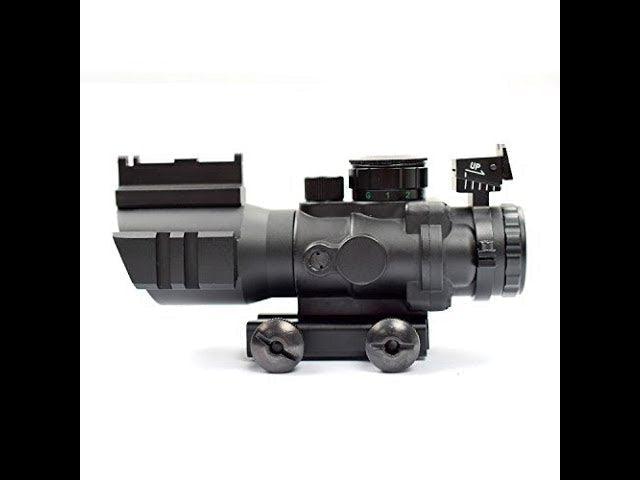 PICATINNY SCOPE, 4X32 IR (RGB) W/ IRON SIGHTS - NeonSales South Africa