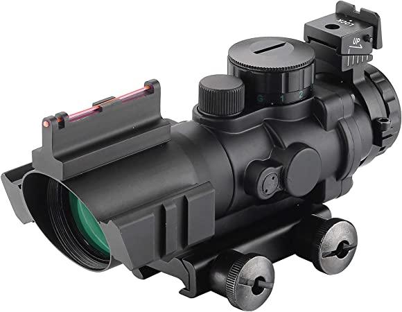 PICATINNY SCOPE, 4X32 IR (RGB) W/ IRON SIGHTS - NeonSales South Africa