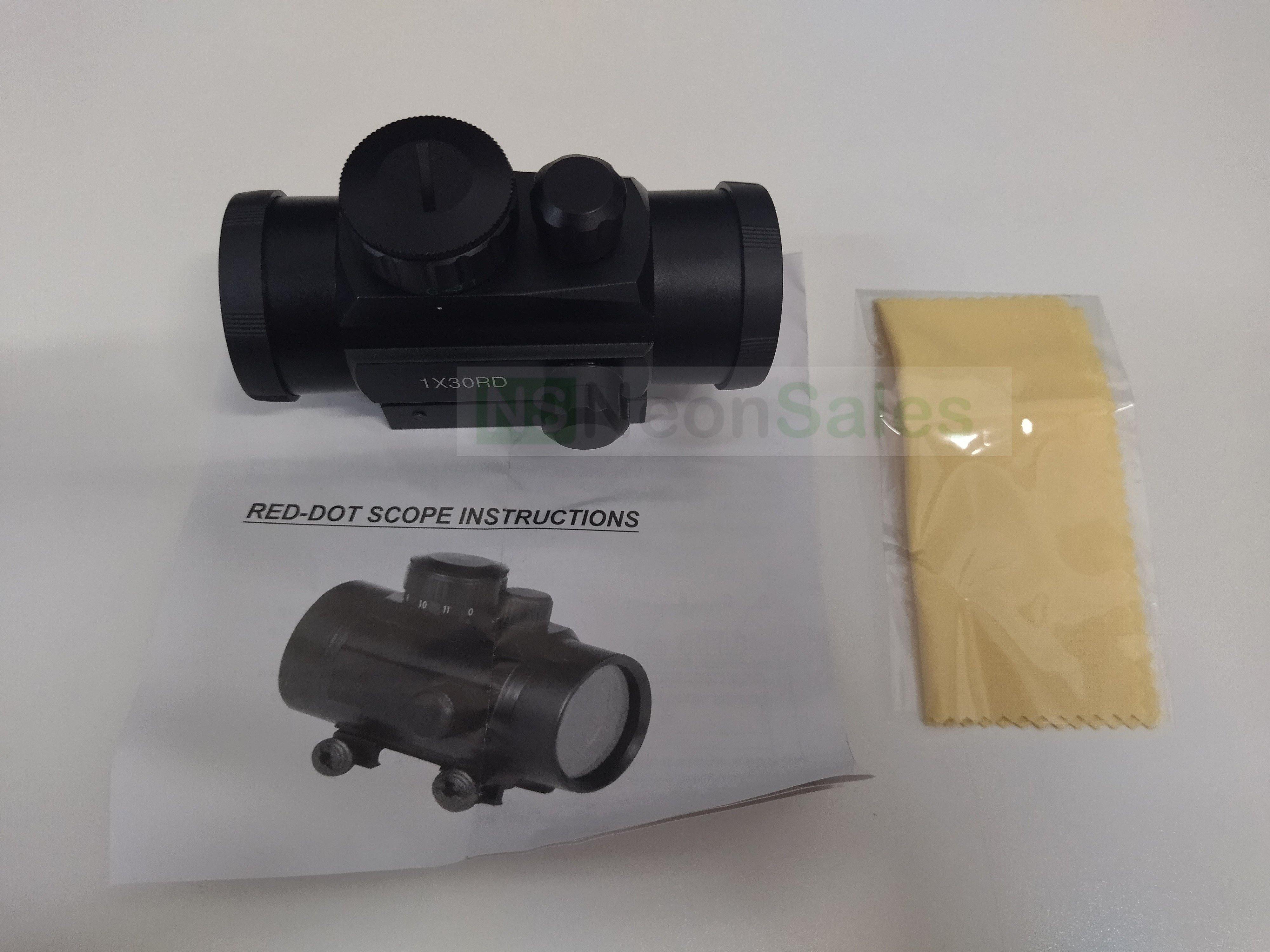 PICATINNY/DOVETAIL-MOUNTED 1X30 RED DOT SIGHT - NeonSales {{ shop.shopifyCountryName }}