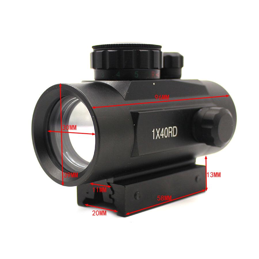 PICATINNY/DOVETAIL-MOUNTED 1X40 RED DOT SIGHT - NeonSales {{ shop.shopifyCountryName }}
