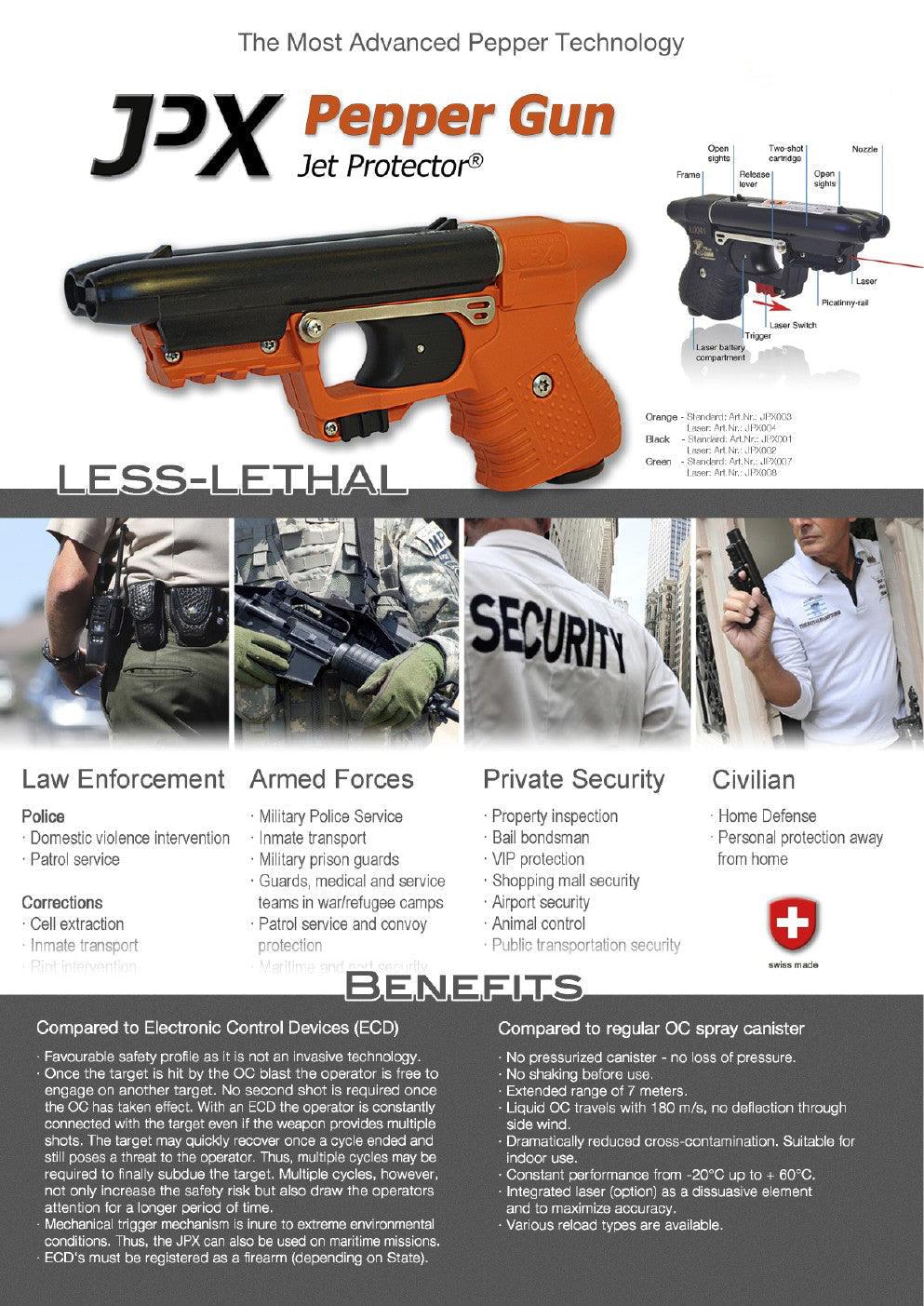 PIEXON JPX-2 PEPPER JET CARTRIDGE GUN - NeonSales {{ shop.shopifyCountryName }}