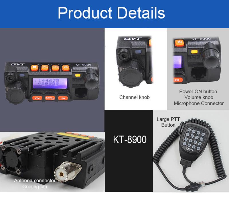 QYT KT8900 DUAL BAND MOBILE TRANSCEIVER VHF/UHF - NeonSales South Africa