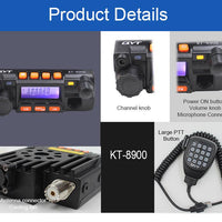 QYT KT8900 VHF/UHF DUAL BAND MOBILE RADIO KIT - NeonSales {{ shop.shopifyCountryName }}
