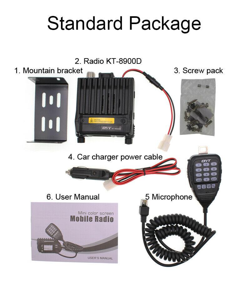 QYT KT8900 VHF/UHF DUAL BAND MOBILE RADIO KIT - NeonSales {{ shop.shopifyCountryName }}