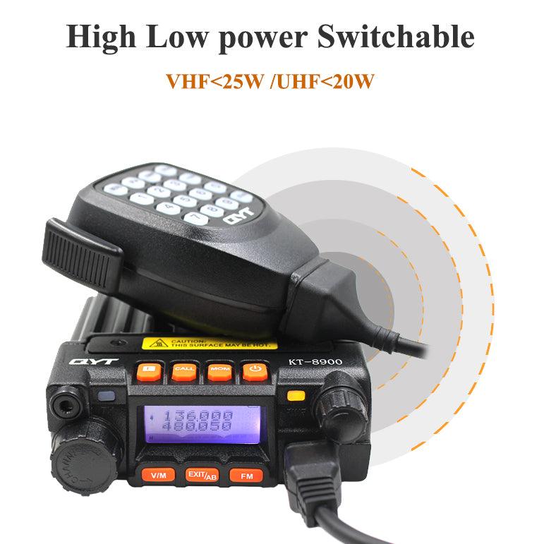 QYT KT8900 VHF/UHF DUAL BAND MOBILE RADIO KIT - NeonSales {{ shop.shopifyCountryName }}