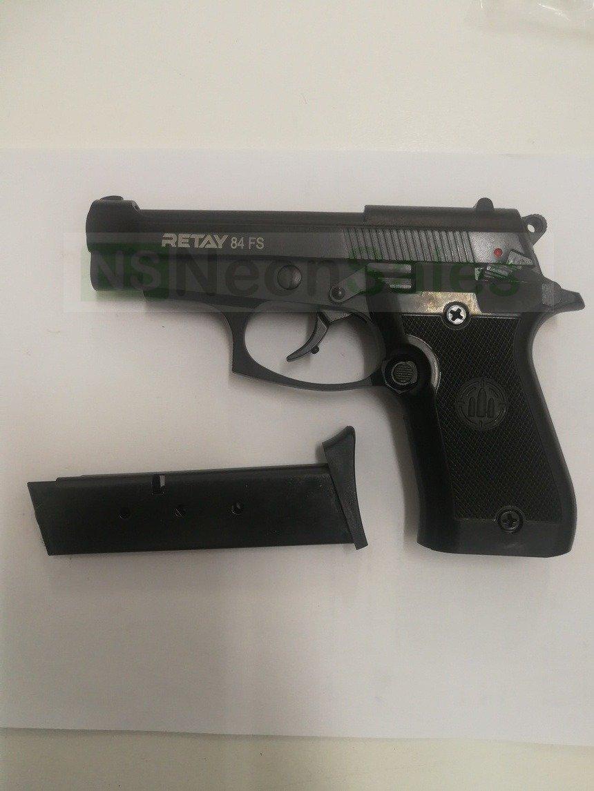 RETAY 84FS BLANK GUN-BLACK + 25 BLANKS + HOLSTER