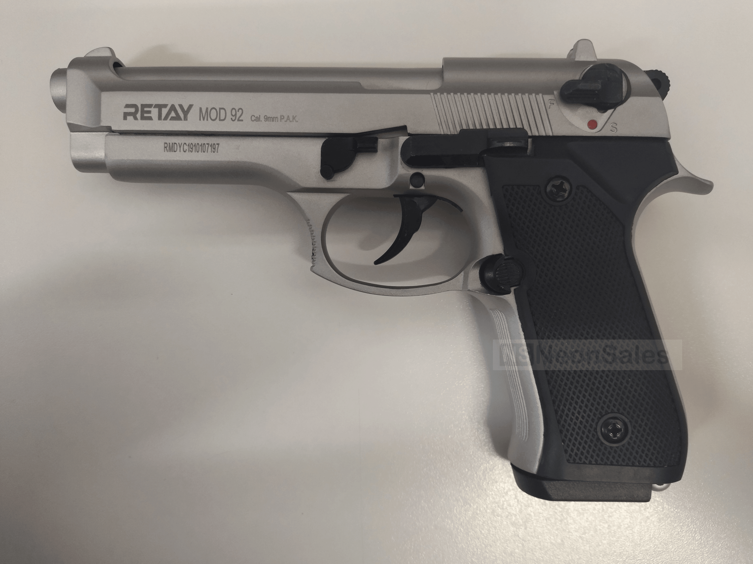 RETAY MOD 92 BLANK GUN - MATTE CHROME - NeonSales South Africa