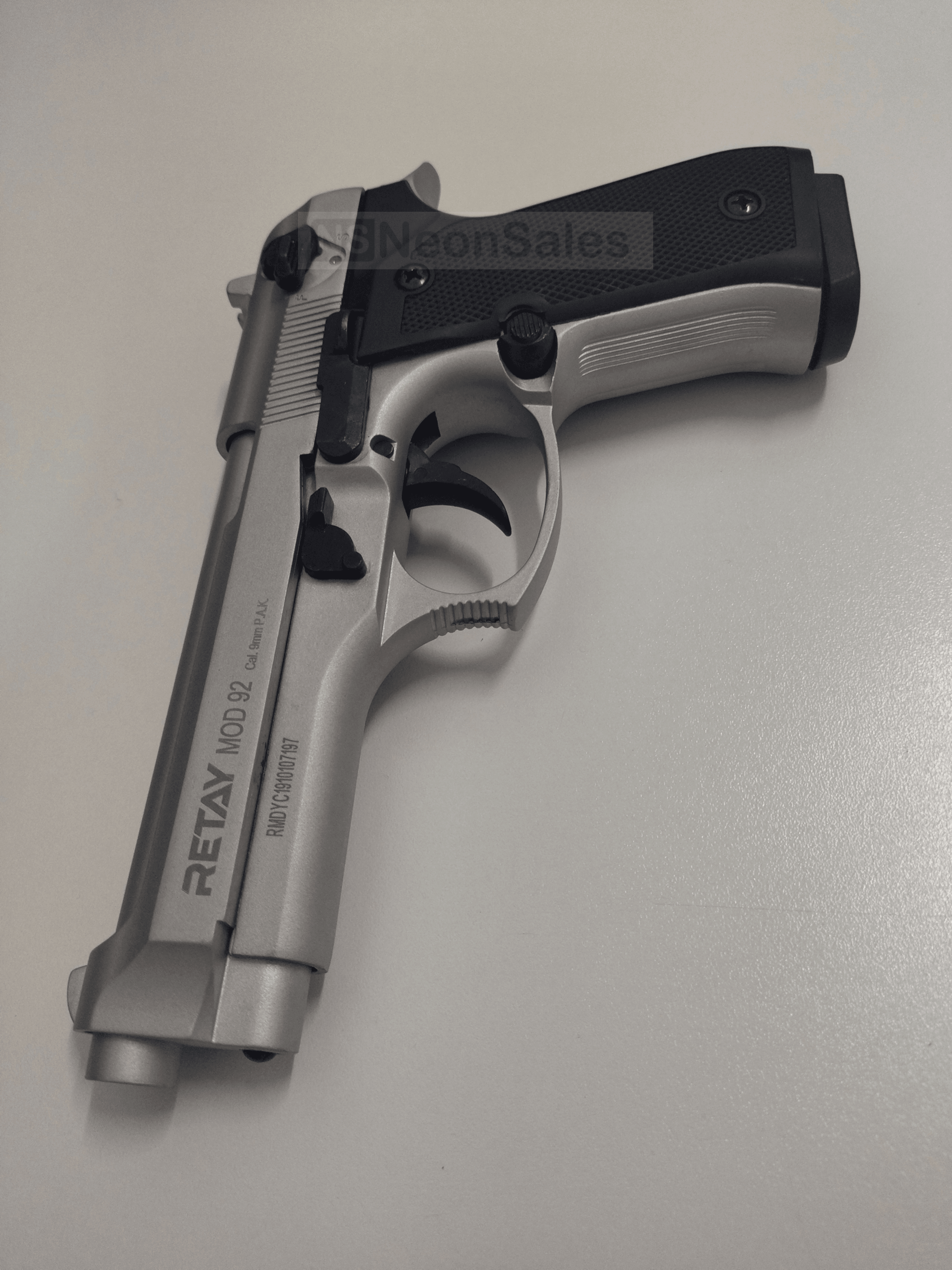 RETAY MOD 92 BLANK GUN - MATTE CHROME - NeonSales South Africa