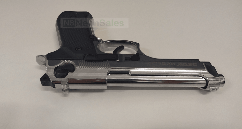 RETAY MOD 92 BLANK GUN- SHINY CHROME - NeonSales {{ shop.shopifyCountryName }}